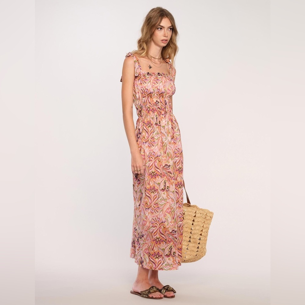 Heartloom Pink Multi Paisley Print Maxi Dress